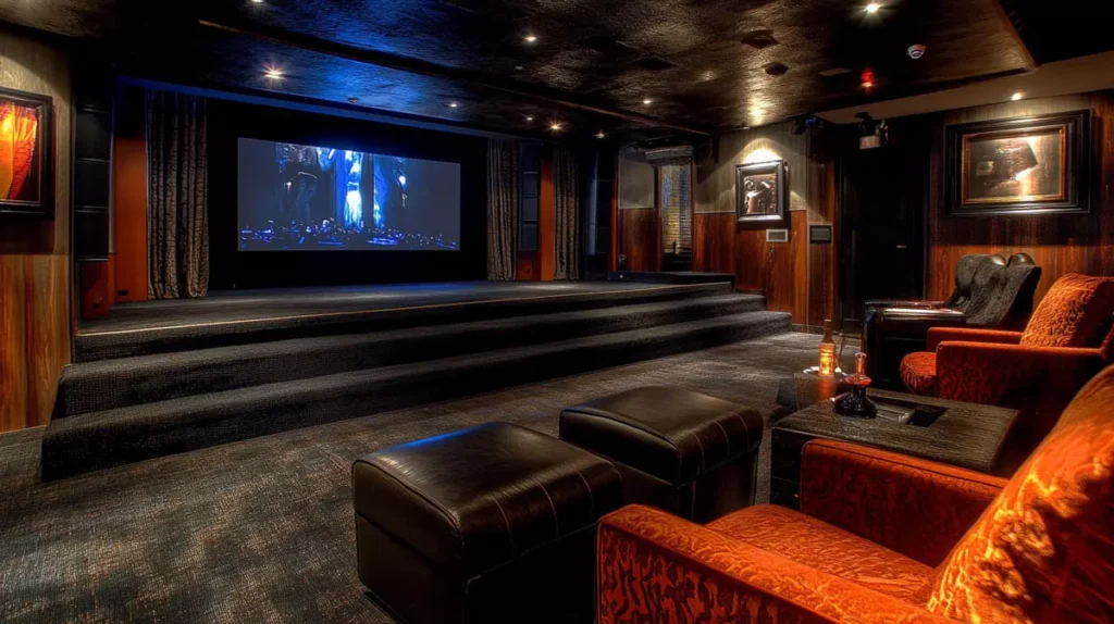 Level Up Home Solutions Basement Theatre