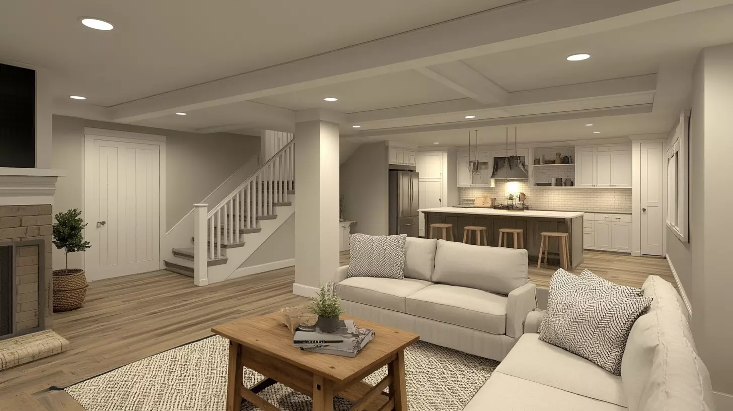 Finished basement renovation in Kanata